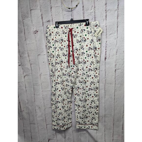 Duluth Trading Co. Christmas Santa Angry Beaver Pajama Pant Size Large L x 33 Ho - Picture 1 of 11